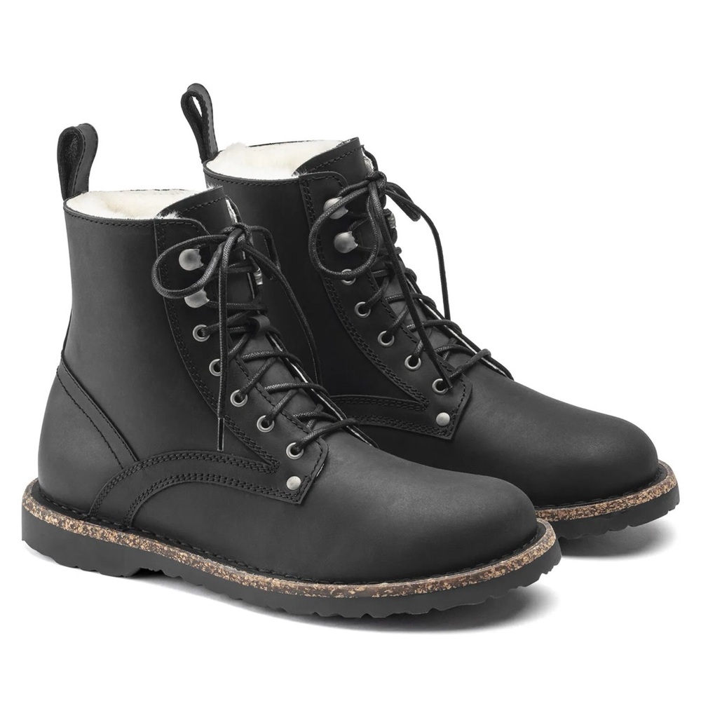 Birkenstock Women's Bryson Shearling Nubuck Leather Lace Up Boots Size 39